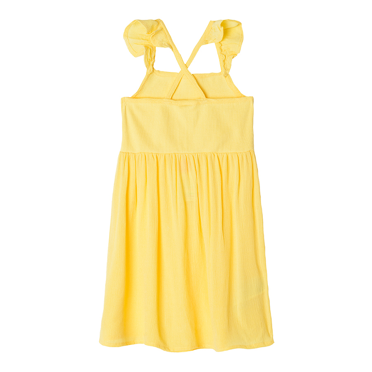 שמלה צהובה עם רצועות