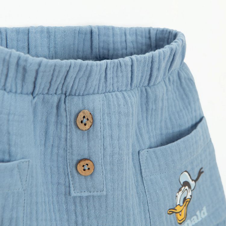 סט ביגוד של דונאלד דאק - בגד גוף שרוול קצר ומכנסיים קצרים כחולים