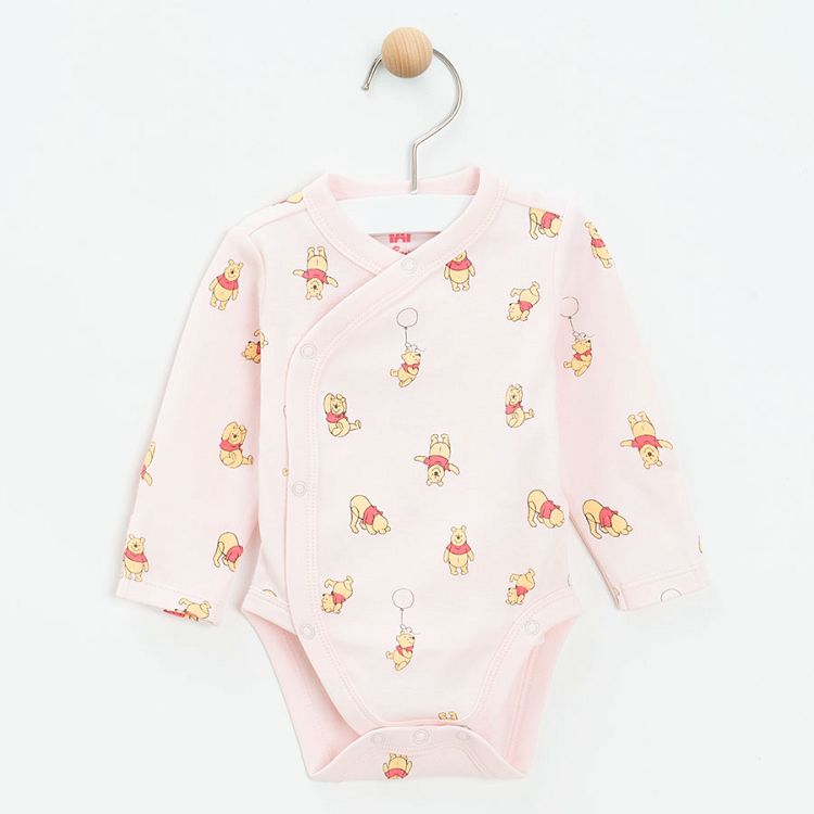 Winnie the Pooh pink and light pink long sleeve bodysuits- 2 pack