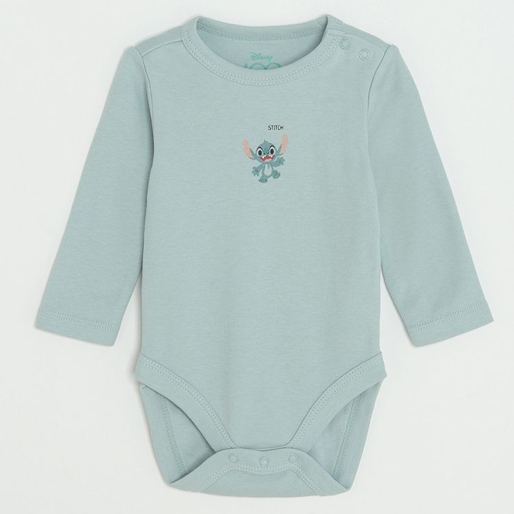 Pluto, Stich, Chip and Dale long sleeve bodysuits- 3 pack