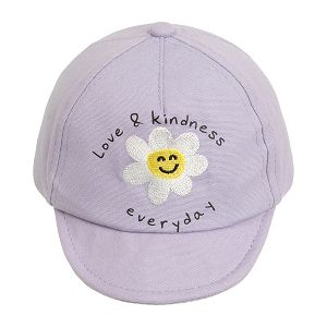 כובע בצבע לילך עם כיתוב 'Love and Kindness every day'