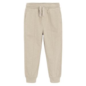 Beige joggings pants with cord