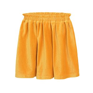 חצאית קורדרוי צהובה עם מותן אלסטי