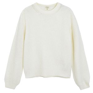 Ecru knitted sweater