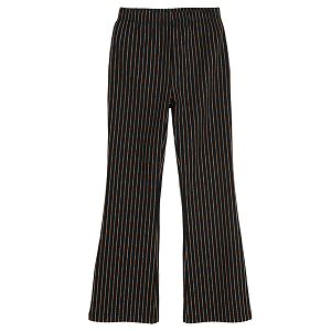Black stripes wide leg leggings