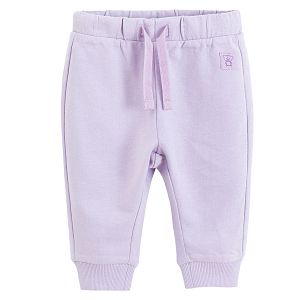 Purple sweatpants with cord