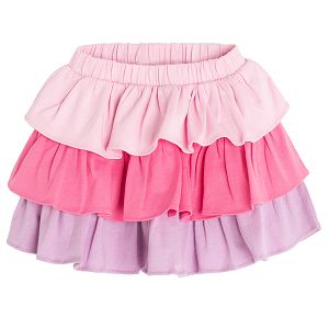 Puple, pink and lilac ruffles skirt