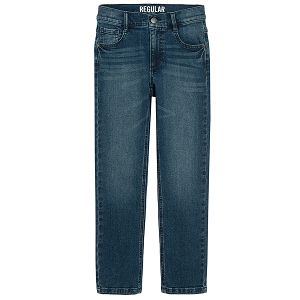 מכנס ג'ינס כחול עם חוט