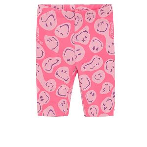 Smiley pink leggings